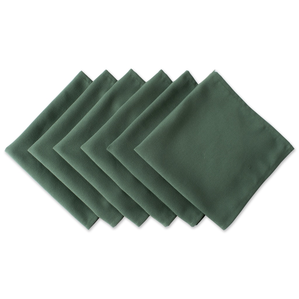 Design Imports Dark Green Polyester Napkin Set (Set of 6)