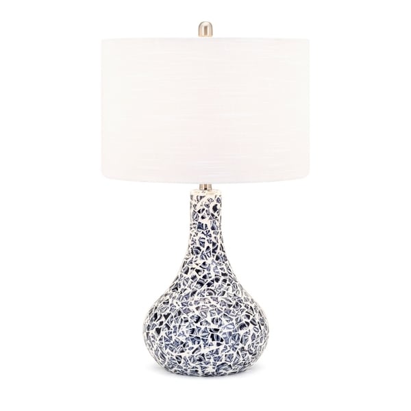 blue mosaic table lamp