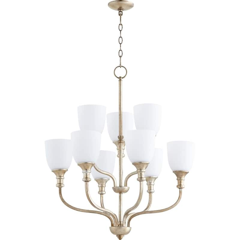 Richmond 9-light Chandelier - Satin/Silver Finish