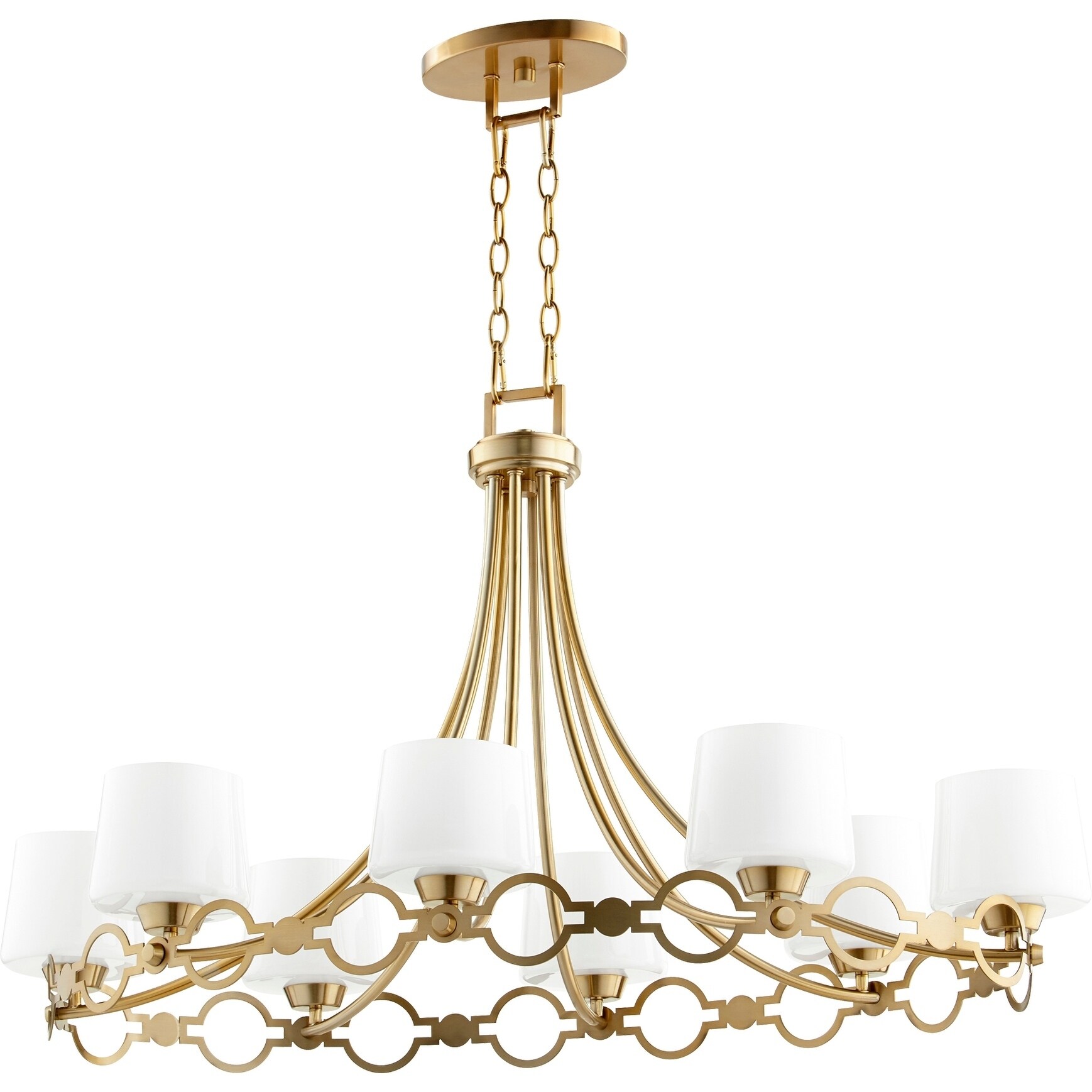 Durand Aged Brass 8-light Chandelier - Chandeliers For Bedrooms by Overstock.com