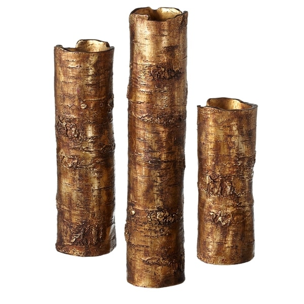 Antique Gold Branch Vase set/3.