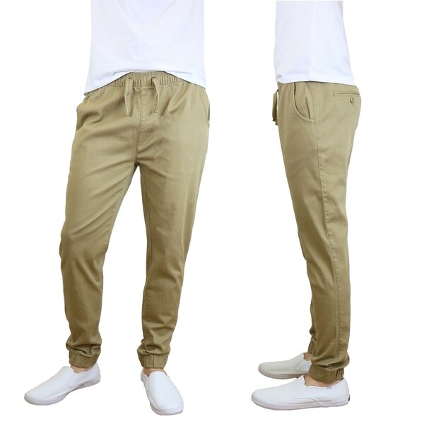 men's stretch twill joggers