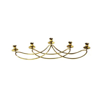 Sagebrook Home 13220 Metal 5 Light Candleabra, Gold Metal, 24.5 x 3.75 x 6 Inches