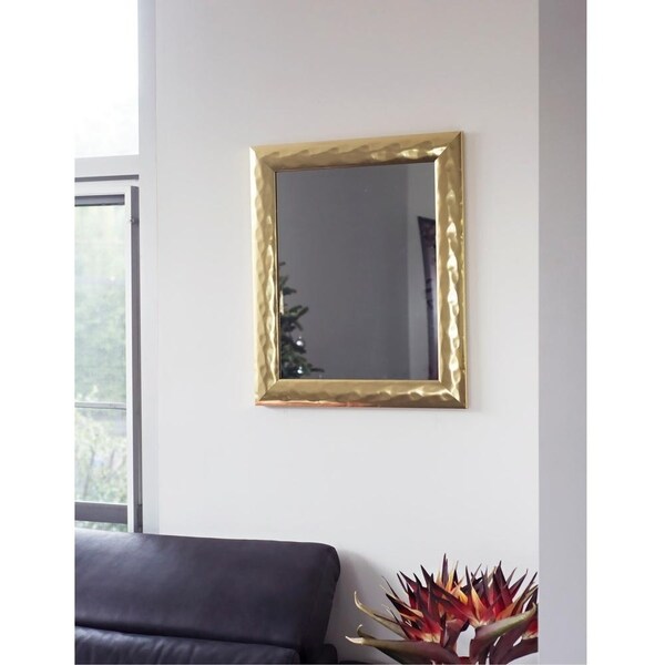 Decorative Gold Metalic Impressions 20" X 16" Wall Mirror