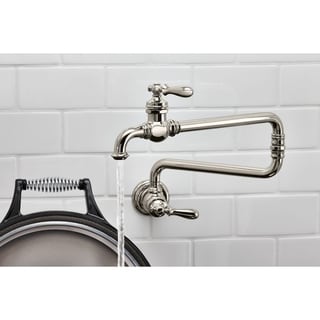 Kohler Artifacts® Single-Hole Wall-Mount Pot Filler Kitchen Sink Faucet with 22" Extended Spout (K-99270-VS)