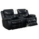 preview thumbnail 3 of 8, Nic Contemporary Black Faux Leather 3-Piece Sofa Set by Furniture of America