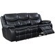 preview thumbnail 2 of 8, Nic Contemporary Black Faux Leather 3-Piece Sofa Set by Furniture of America