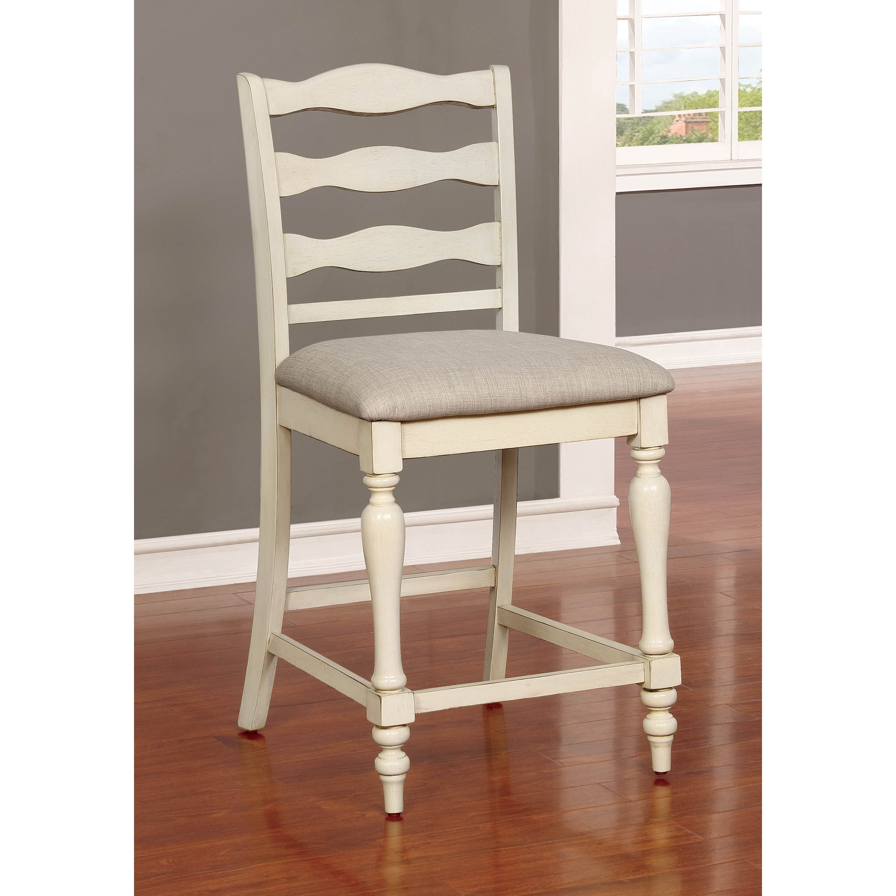 Ames Rustic Antique White Counter Height Chair Set Of 2 By Foa Ames Rustic Antique White Counter Height Chair Set Of 2 By Foa