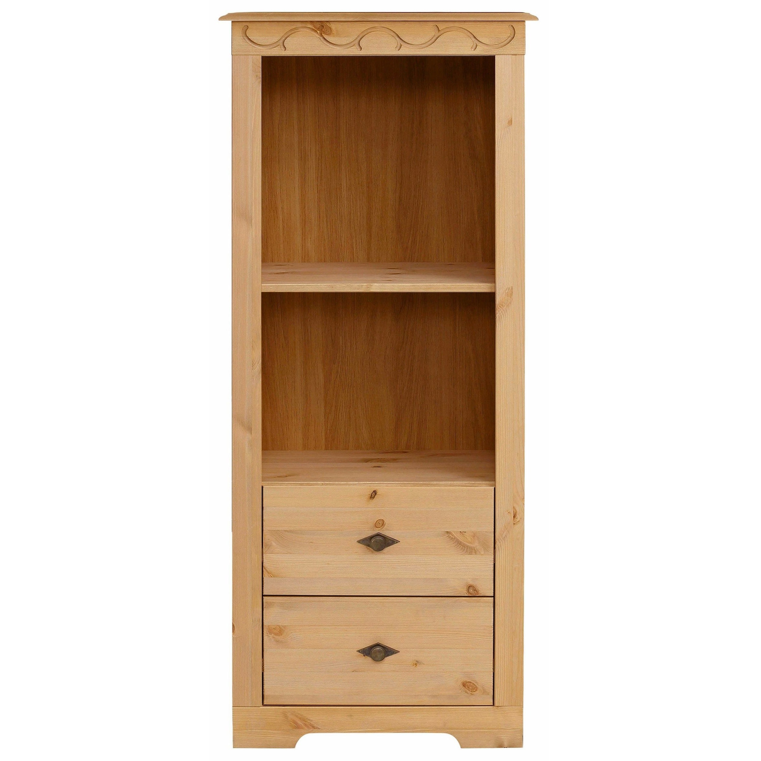 Shop Lando Bookcase Low Solid Pine Natural Free Shipping Today