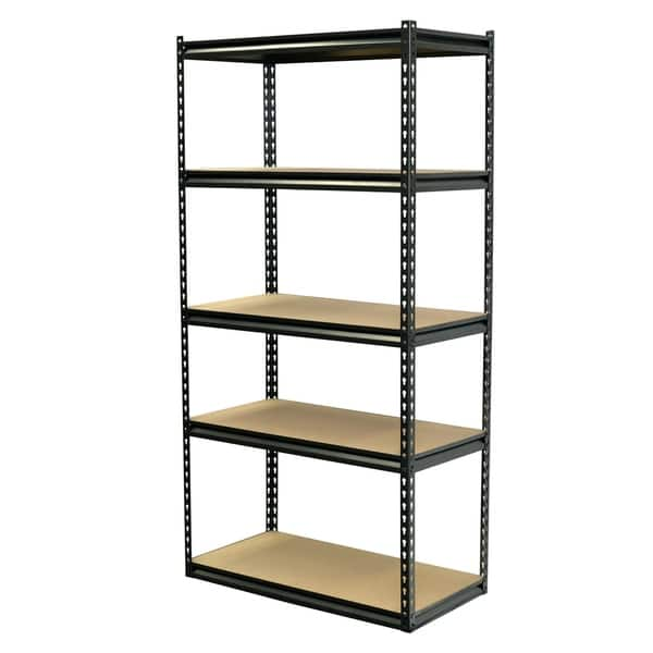 36 W x 18 D x 72 H 5-Shelf Freestanding Shelves, Storage Rack, Black -  Bed Bath & Beyond - 36503055