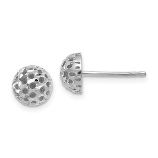 white gold post earrings