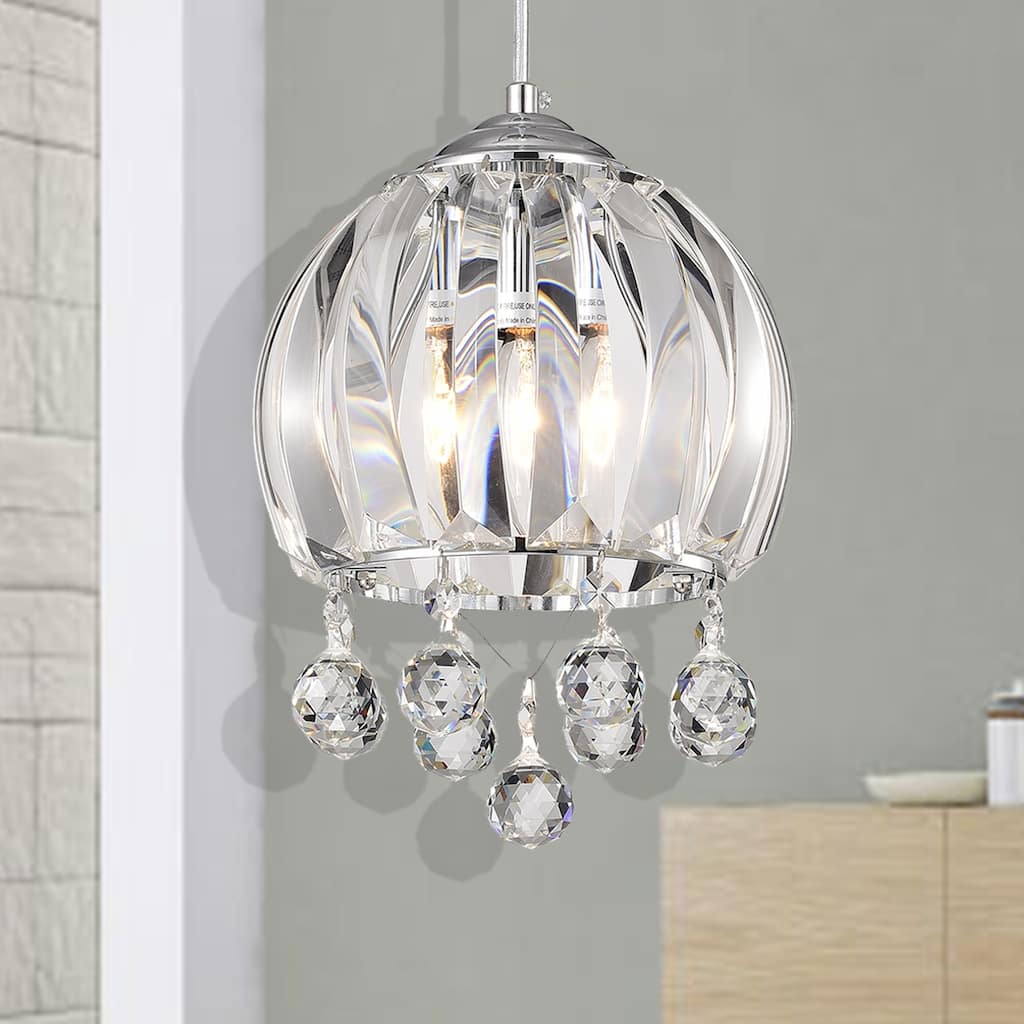 Deanna Chrome 1-Light Bowl Pendant