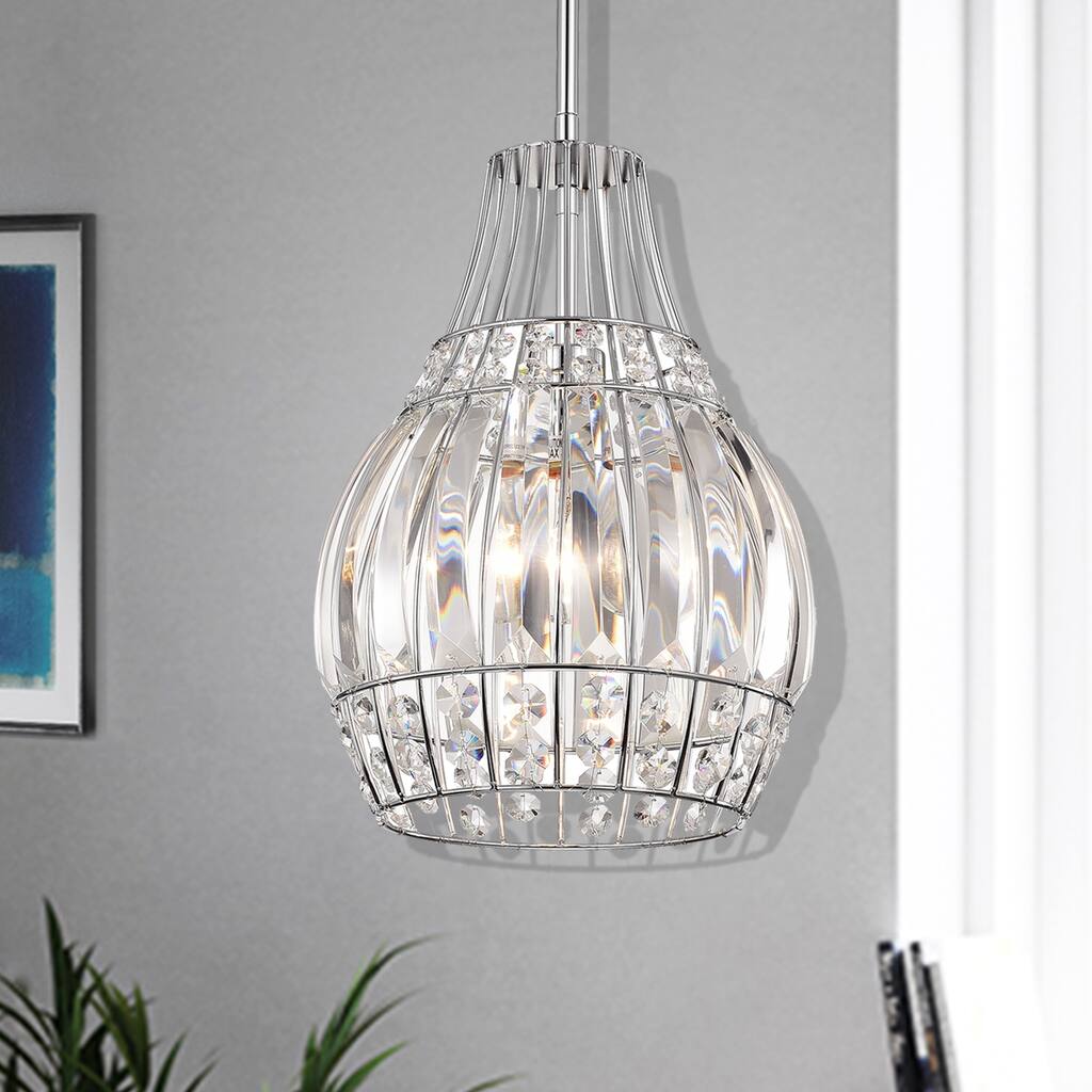 Claudia Chrome 1-Light Bowl Pendant