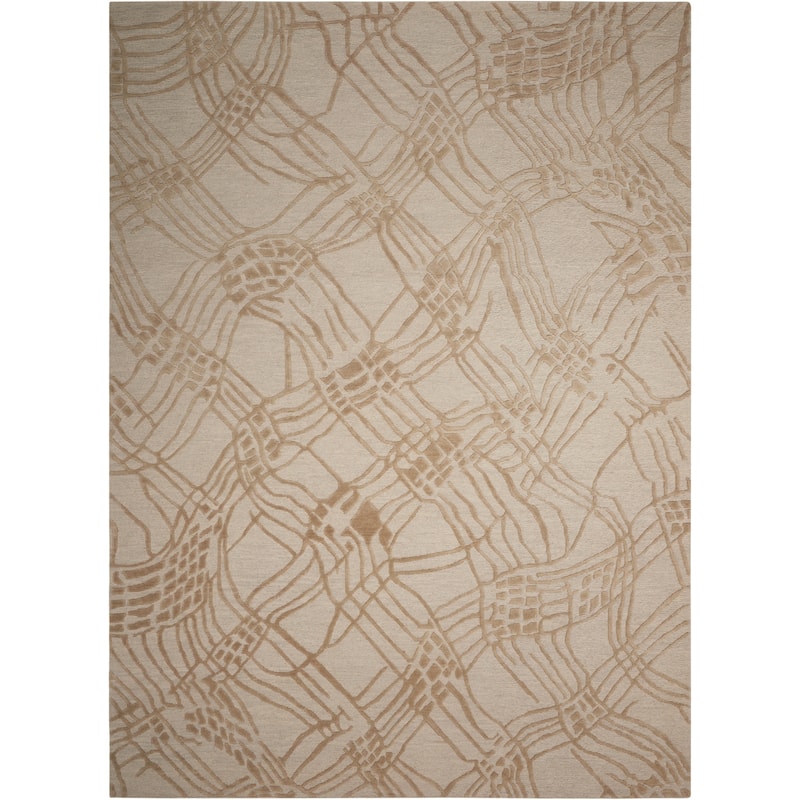 Calvin Klein Coastal Net Area Rug - 7' 9" x 10' 10" - Tusk