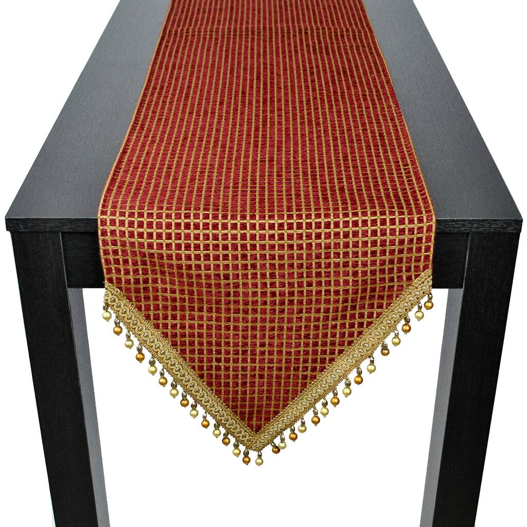 Sherry Kline Checkered Beads Table Runner