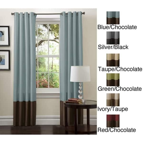 Porch & Den Lapeyrous Faux Silk Curtain Panel Pair - 52"W x 84"L - 52"W x 84"L