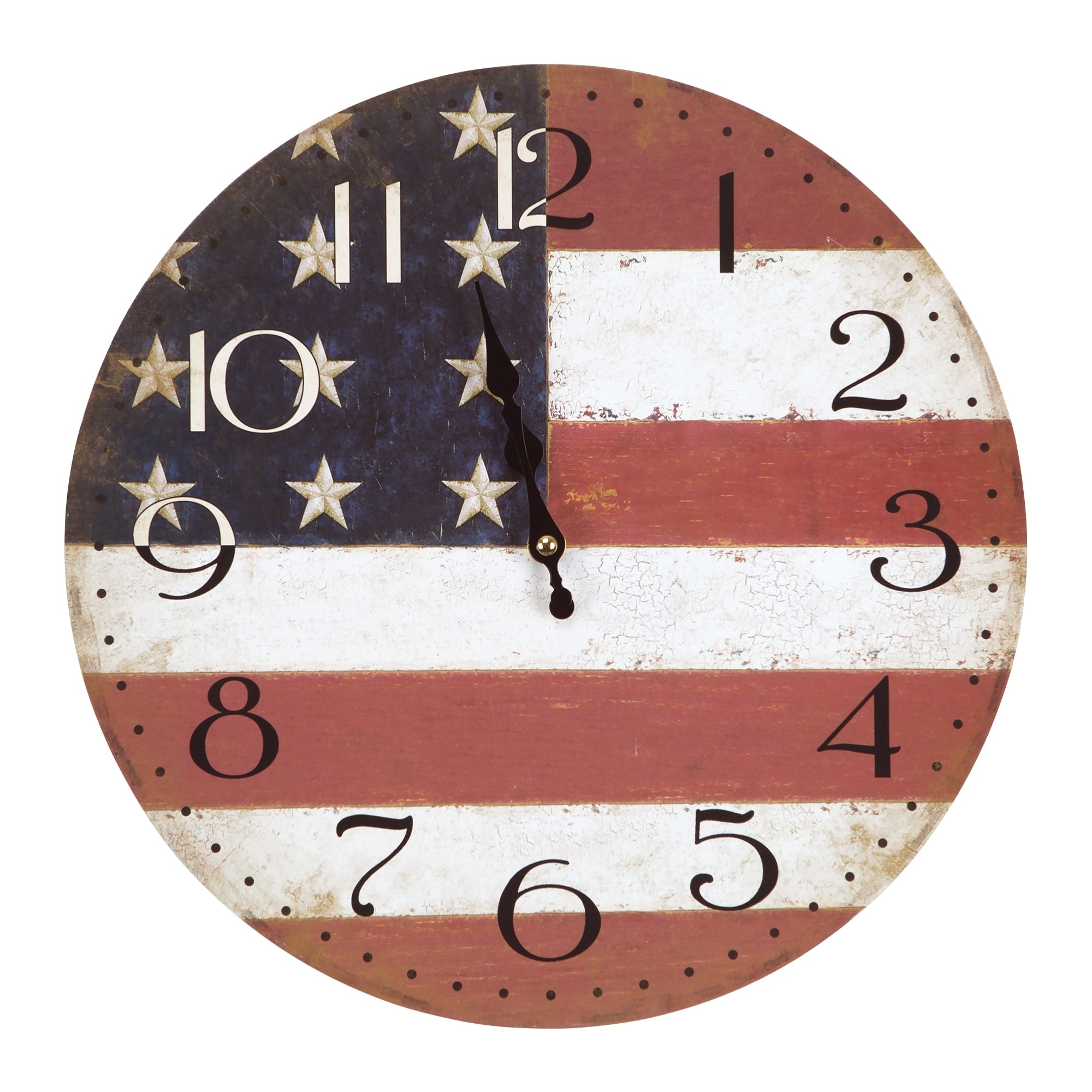 Yosemite Home Décor American Flag Wall Clock Multi-color N/A | eBay