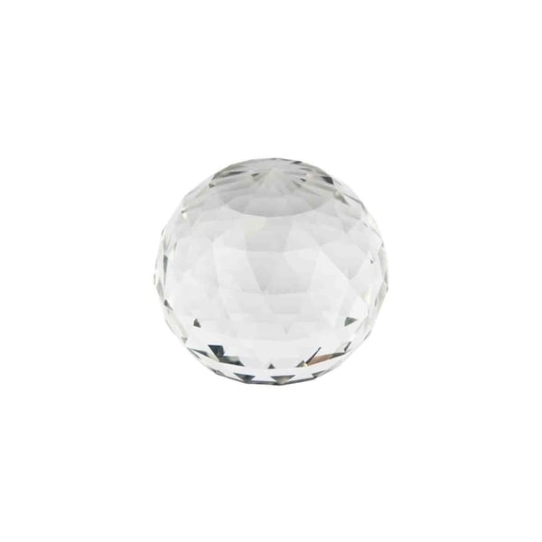 Sagebrook Home 12755-03 Decorative Glass Faceted Orb, Clear Glass, 3 x 3 x 3 Inches