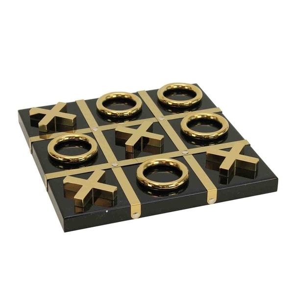 Shop Sagebrook Home 1207702 Tic Tac Toe Game Decor, Black
