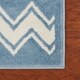 preview thumbnail 7 of 5, Sevita Whimsical Chevron White / L. Blue Kids Area Rug ( 4'8" Round ) - 4'8" Round