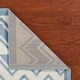 preview thumbnail 5 of 5, Sevita Whimsical Chevron White / L. Blue Kids Area Rug ( 4'8" Round ) - 4'8" Round