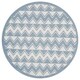 preview thumbnail 2 of 5, Sevita Whimsical Chevron White / L. Blue Kids Area Rug ( 4'8" Round ) - 4'8" Round