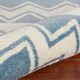 preview thumbnail 6 of 5, Sevita Whimsical Chevron White / L. Blue Kids Area Rug ( 4'8" Round ) - 4'8" Round