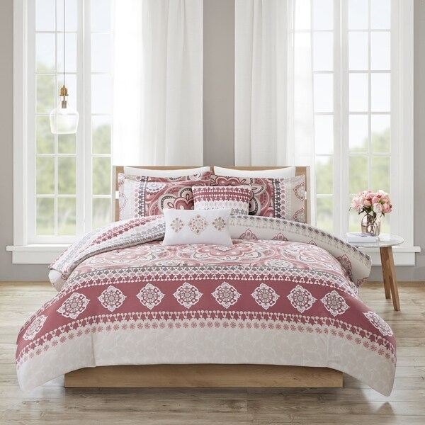 510 Design Kori Rose 5 Piece Reversible Print Duvet Set
