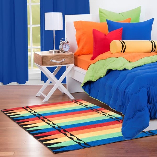 Crayola Crayon Box Area Rug (3'6 x 5'6) 3'6" x 5'6" 3'6" x 5'6
