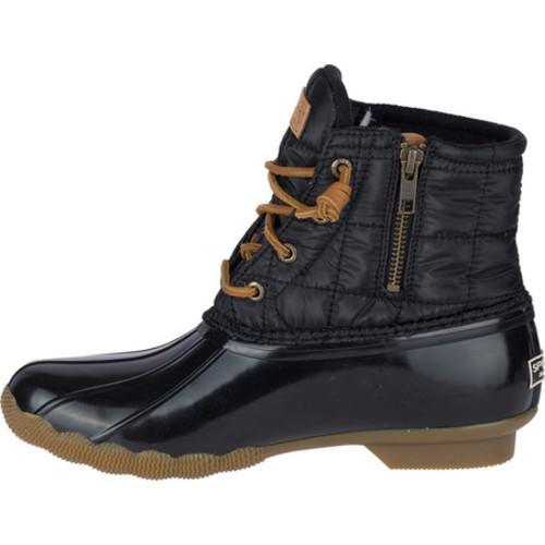 sperry duck boots black