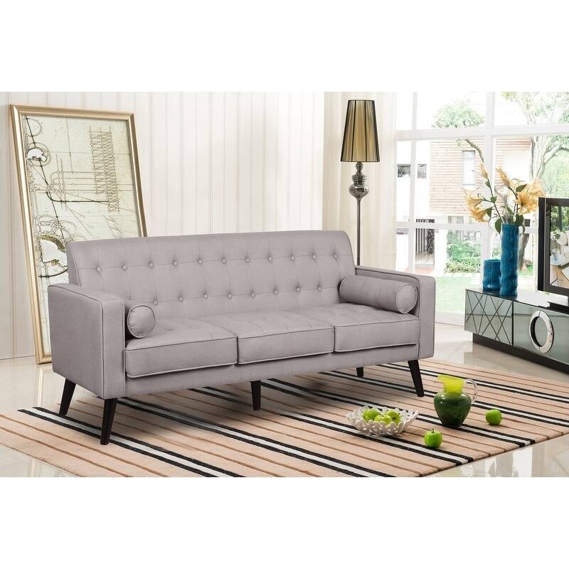 Valadez Mid Century Upholstered Tufted Sofa - Brown