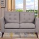 preview thumbnail 6 of 8, Mysterious Flower Upholstered Mid-Centry Loveseat