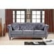 preview thumbnail 4 of 6, Gracewood Hollow Mantel Nailhead Chesterfield Upholstered 2-piece Living Room Set
