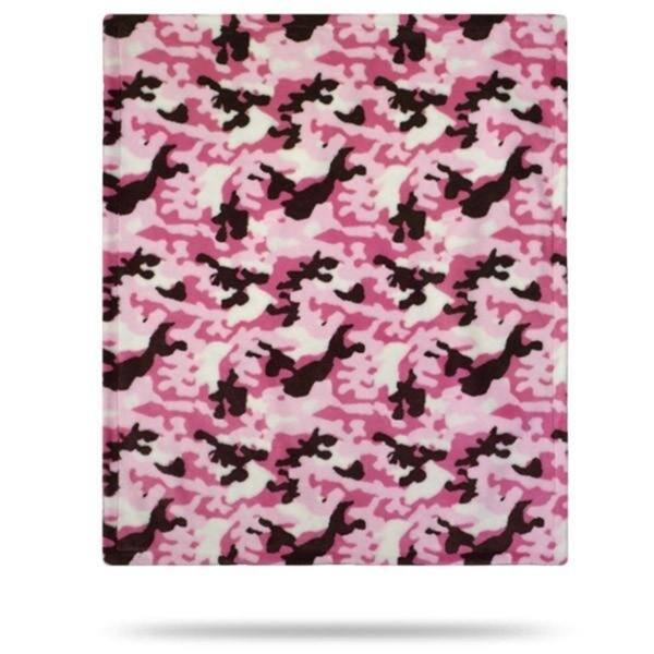 slide 1 of 1, Denali Camouflage Soft Pink/Chocolate 30"x36" Baby Blanket