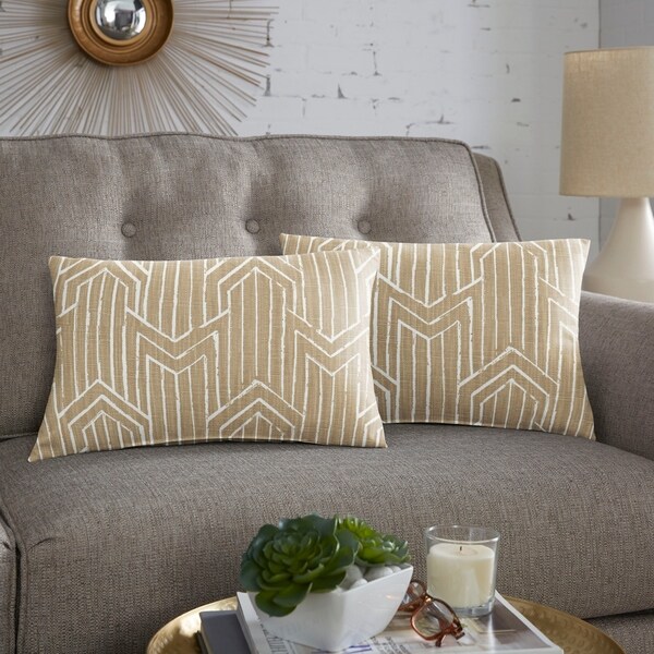 Scott Living Toledo Sandalwood Lumbar Pillow, Set of 2