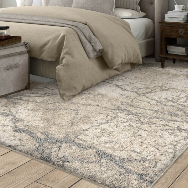 Charcoal Granite Plush Shag by Carolina Weavers - 7'8" x 10'8"