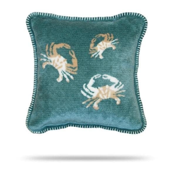 Denali Light Marine Sand Crab Cluster Pillow 18x18