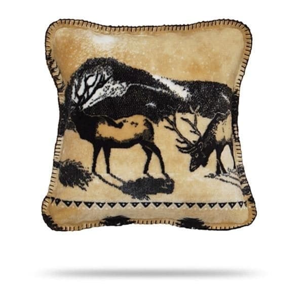 Denali Elk/Chocolate Pillow 18x18