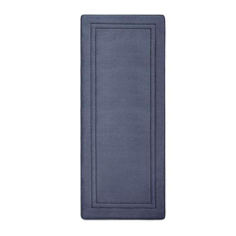 MICRODRY Quick Dry Memory Foam Bath Mat for Bathroom, Runner - 24x58",  Linen