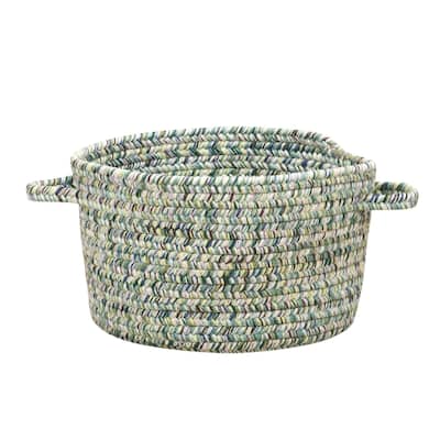 Sea Pottery 12-inch Blue Handmade Braided Basket