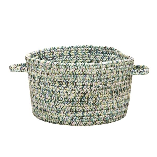 Sea Pottery 12-inch Blue Handmade Braided Basket