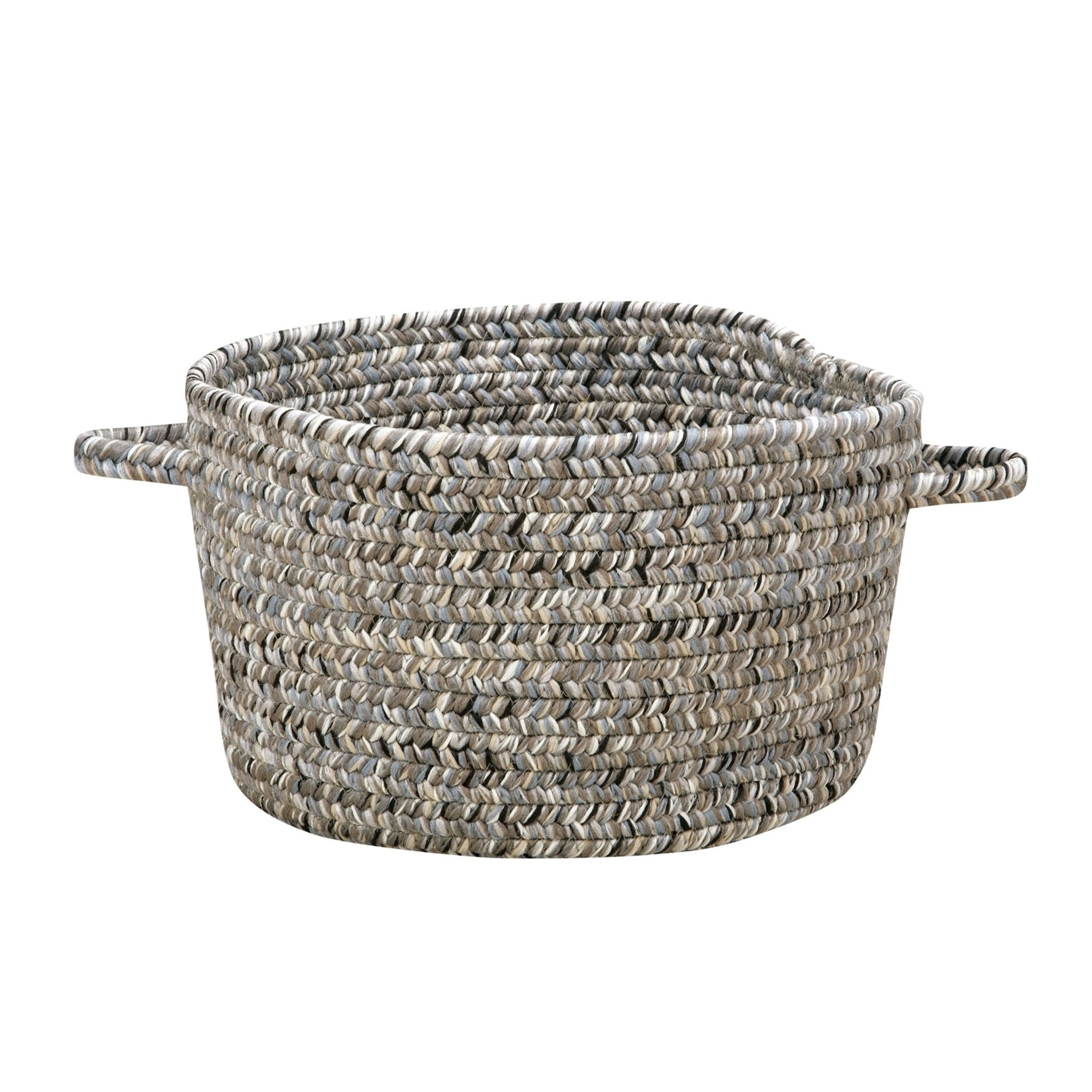 Sea Pottery 12-inch Smoke Handmade Braided Basket