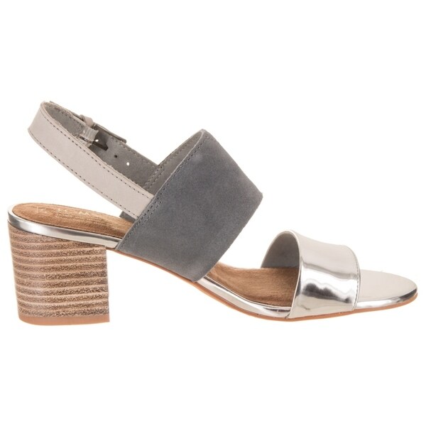 toms black leather women's poppy sandals