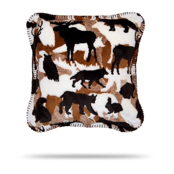 Denali Theme-O-Flage Lodge/Chocolate Pillow 18x18