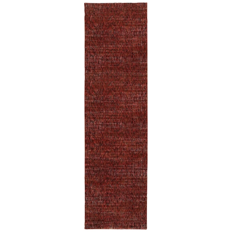 Style Haven Parada Tonal Textures Area Rug - 2' 3" x 8' - Red/Rust