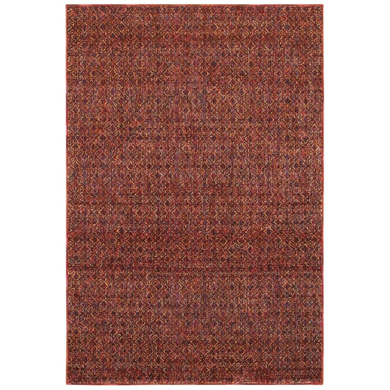 Style Haven Boden Textural Diamonds Area Rug - 5' 3" x 7' 3" - Red/Rust