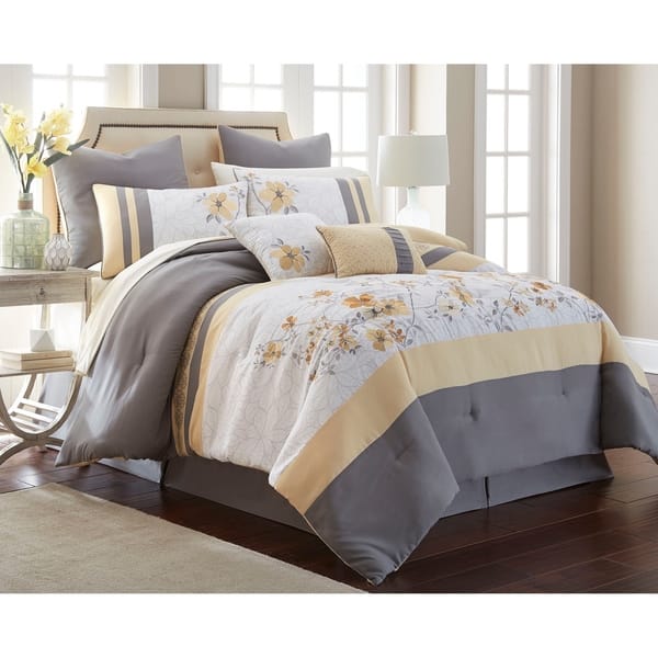 Shop Dahlia 12 Piece Comforter Set Queen On Sale Free