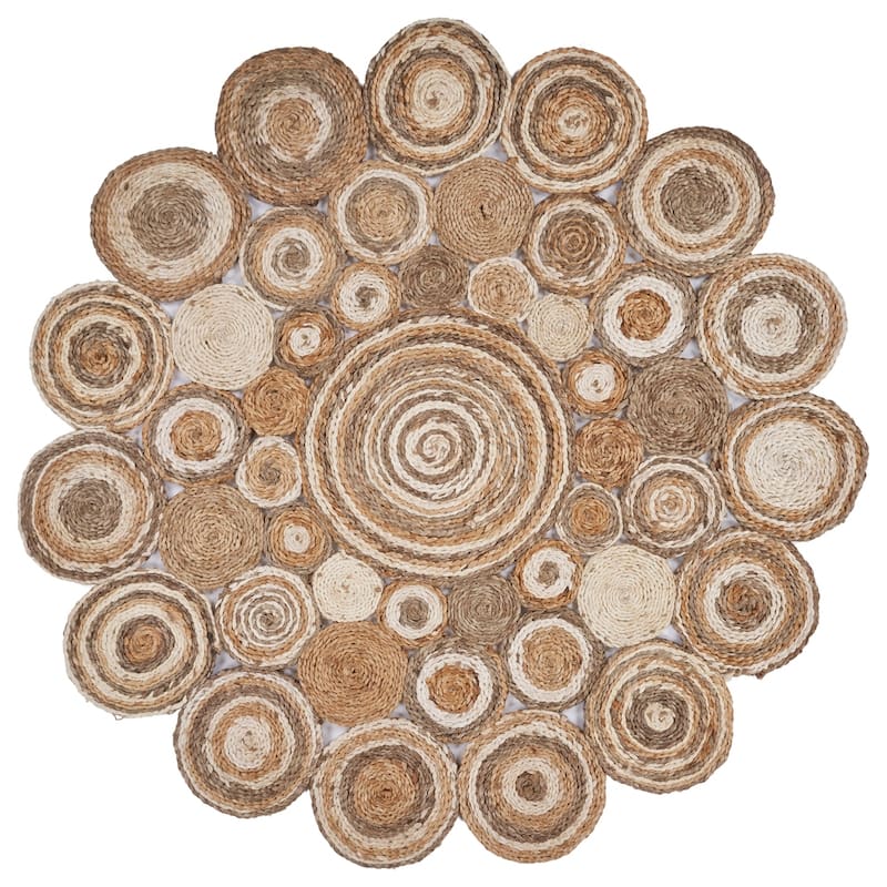 Sevita Braided Organic Jute Circle Area Rug