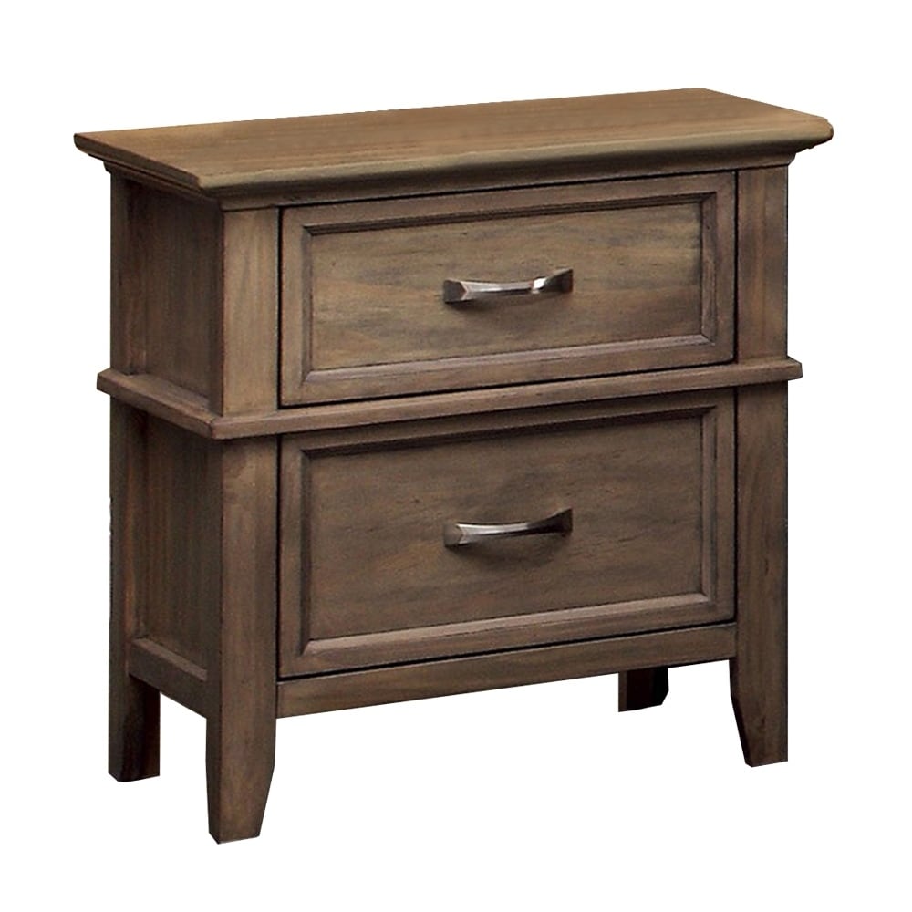 Shop Loxley Transitional Nightstand Weathered Oak Finish Overstock 21419205