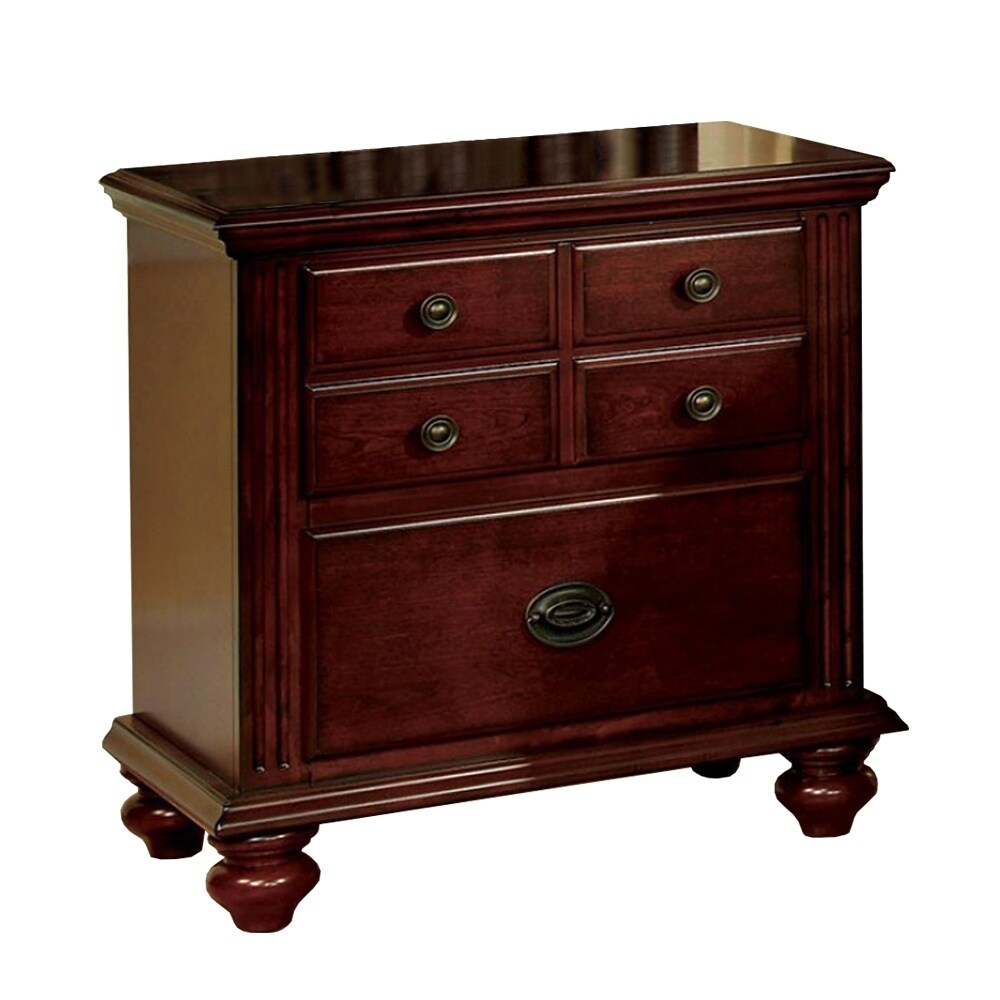 Shop Gabrielle Ii Transitional Nightstand Cherry Finish Free Shipping Today Overstock 21419224